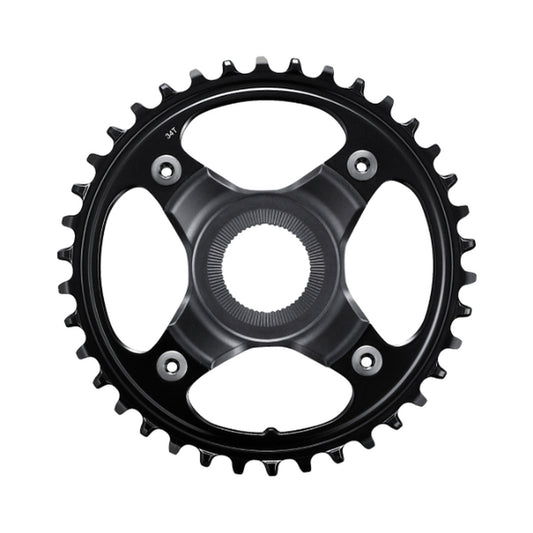 SHIMANO SM-CRE80-B E-Bike-1-fach-Kettenblatt, 10/11-fach, 55 mm Kettenlinie — Kettenblatt auf weißem Hintergrund