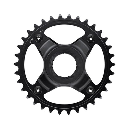 SHIMANO SM-CRE70-B E-Bike-1-fach-Kettenblatt, 9/10/11-fach, 55 mm Kettenlinie — Kettenblatt auf weißem Hintergrund