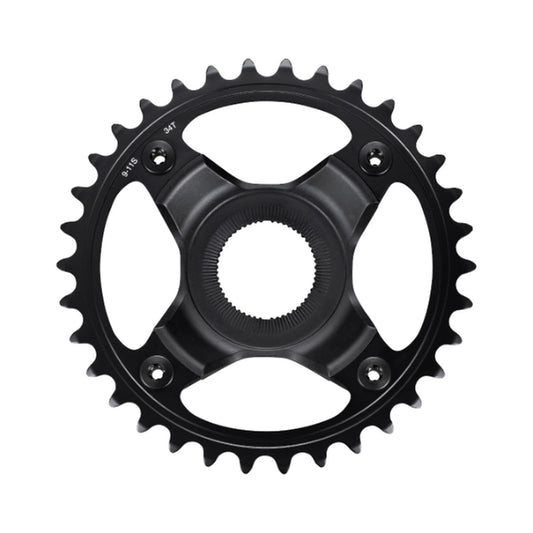 SHIMANO SM-CRE70-B E-Bike-1-fach-Kettenblatt, 9/10/11-fach, 55 mm Kettenlinie — Kettenblatt auf weißem Hintergrund