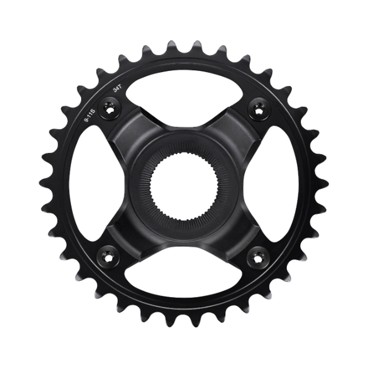 SHIMANO SM-CRE70-B E-Bike-1-fach-Kettenblatt, 9/10/11-fach, 53 mm Kettenlinie — Kettenblatt auf weißem Hintergrund