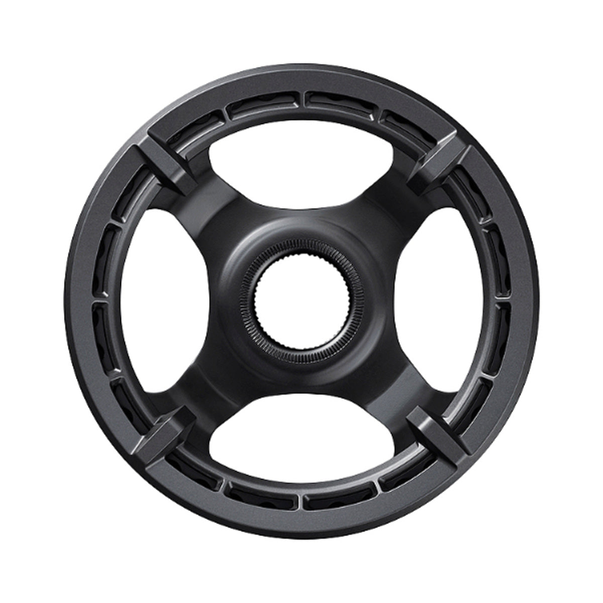 SHIMANO SM-CRE61 E-Bike-1-fach-Kettenblatt, 9/10/11-fach, einfache Kettenführung — Kettenblatt auf weißem Hintergrund
