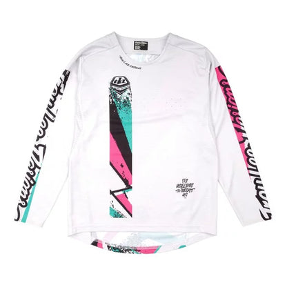 Trikot TROY LEE DESIGNS SPRINT FULL PULL Junior Langarm Weiß