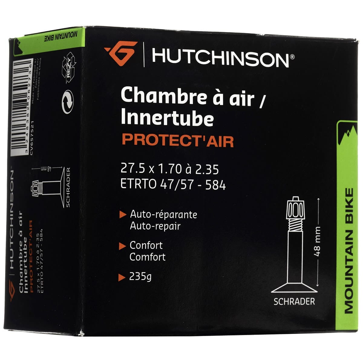 Chambre à Air HUTCHINSON PROTECT'AIR 27,5x 1.70 - 2.35 SCHRADER 48mm