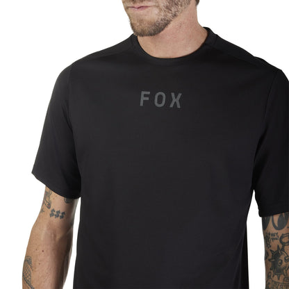 Trikot FOX RANGER WORDMARK Kurzarm Schwarz