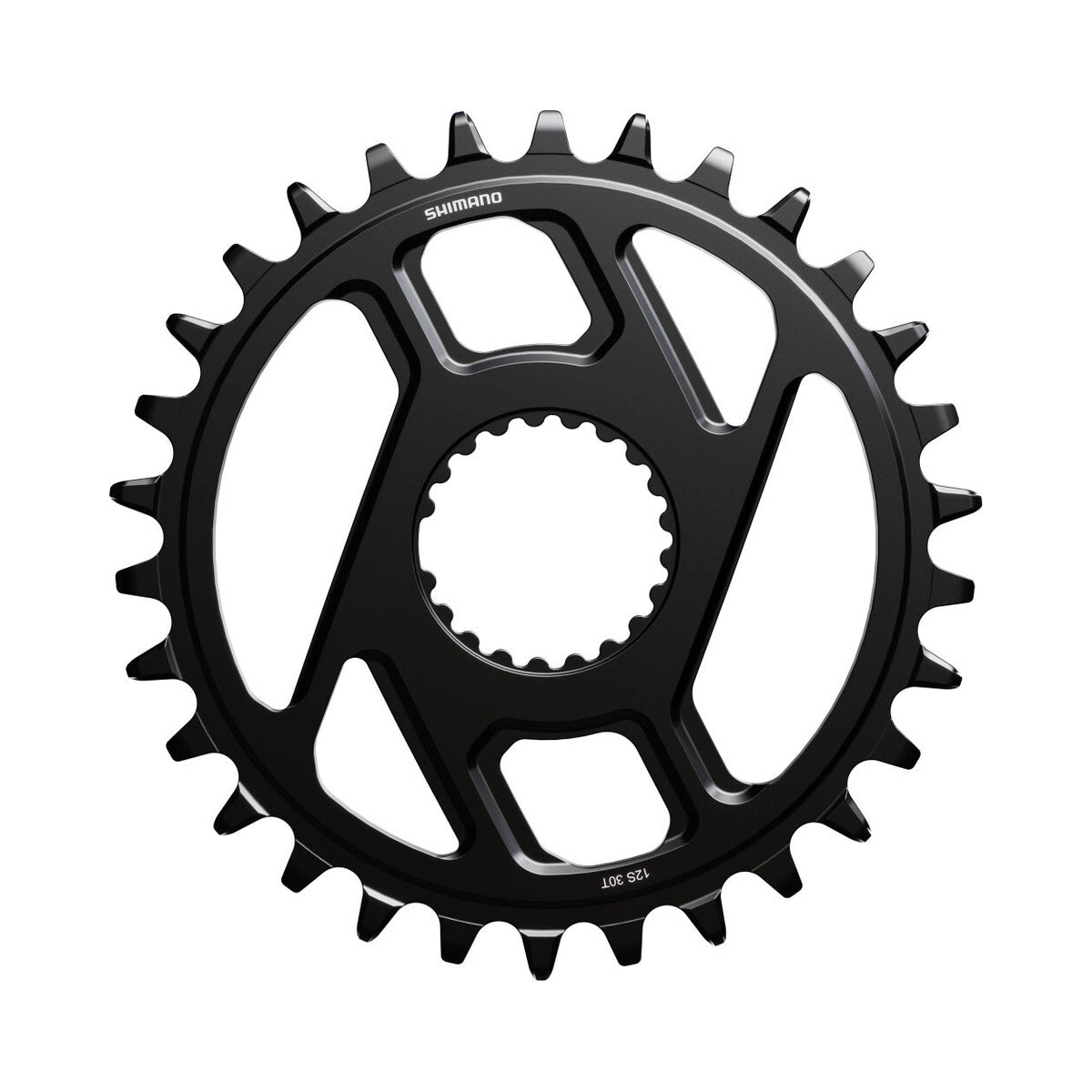 SHIMANO SM-CRM66 Einfach-Kettenblatt, 12-fach, Direct Mount — Kettenblatt auf weißem Hintergrund