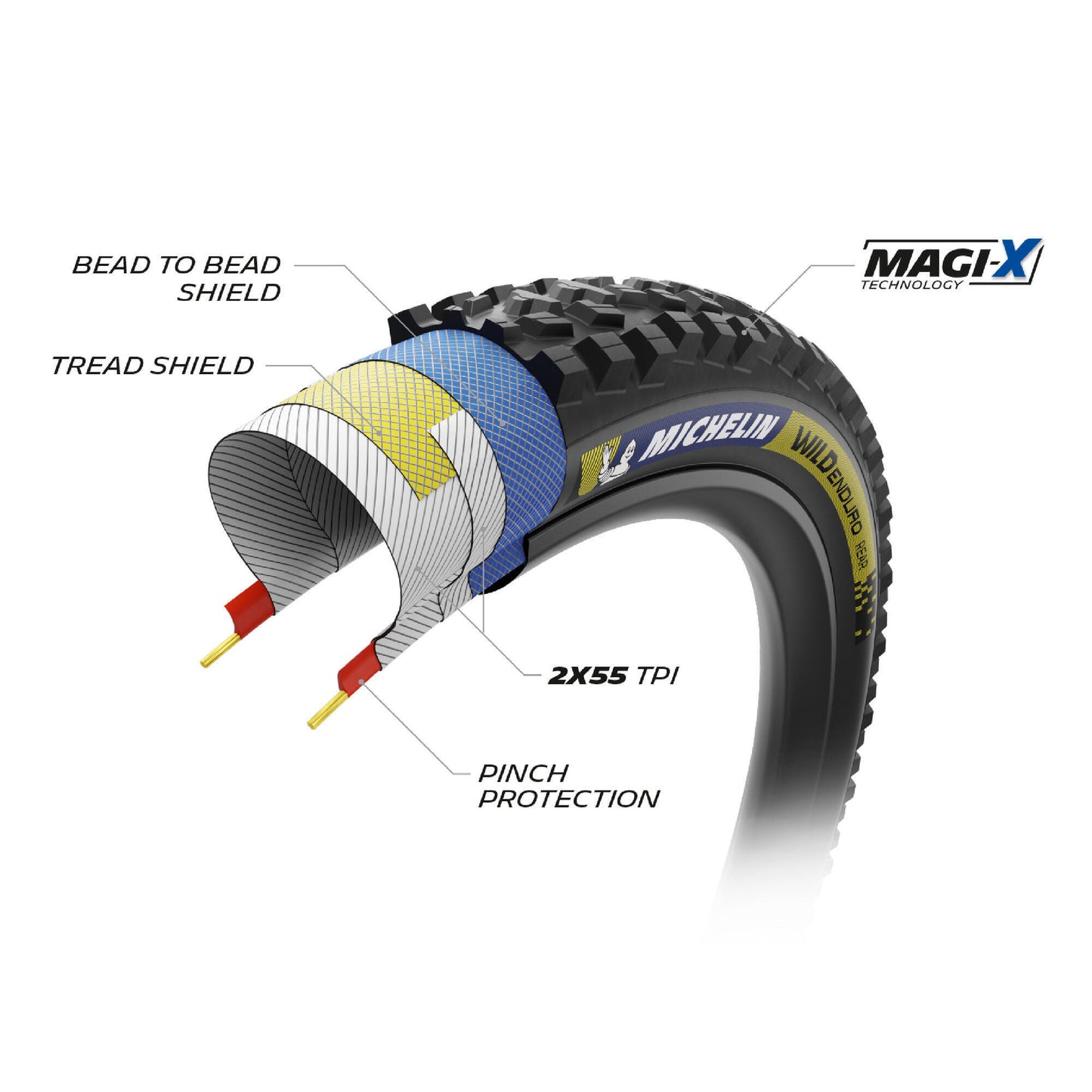 Reifen MICHELIN WILD ENDURO REAR Racing Line 29x2.40 Tubeless Ready Weich