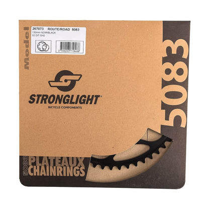 Äußeres Kettenblatt 9/10-fach STRONGLIGHT ALU 5083 Typ S 130 mm Schwarz