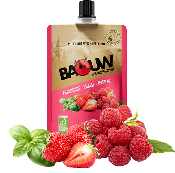 BAOUW Bio Rezept Fruchtpüree Himbeere/Erdbeere/Basilikum (90g)