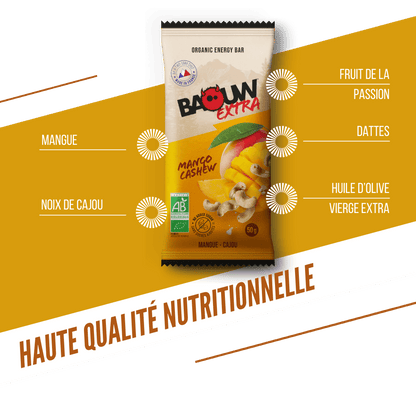 Energieriegel BAOUW BIO EXTRA Mango Cashew (50g)