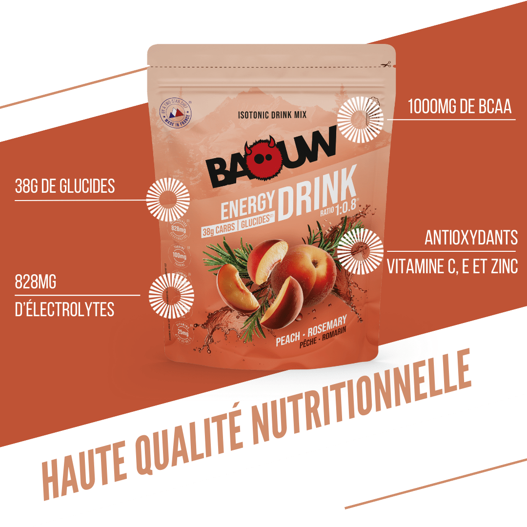 BAOUW ISOTONIC Energy Drink (585g) Pfirsich Rosmarin