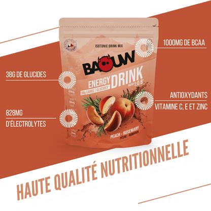 Energydrink BAOUW ISOTONIC (585g) Pfirsich Rosmarin