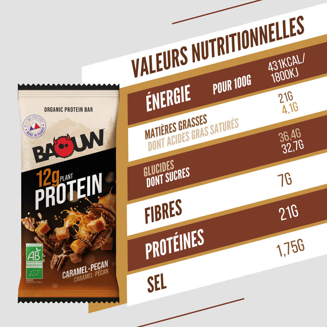 BAOUW BIO EXTRA Proteinriegel Karamell/Pekannuss (50 g)