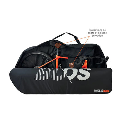Rennrad-Fahrradhülle BUDS ROADBAG TRAVEL (Spezial Flugzeug) Schwarz