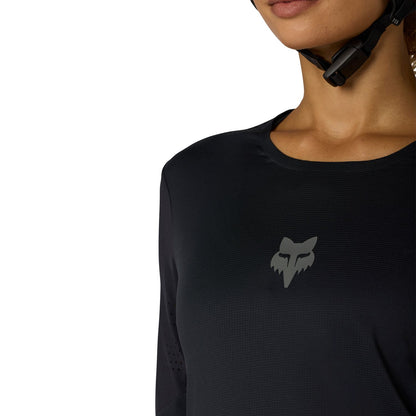 Trikot FOX FLEXAIR Damen Langarm Schwarz