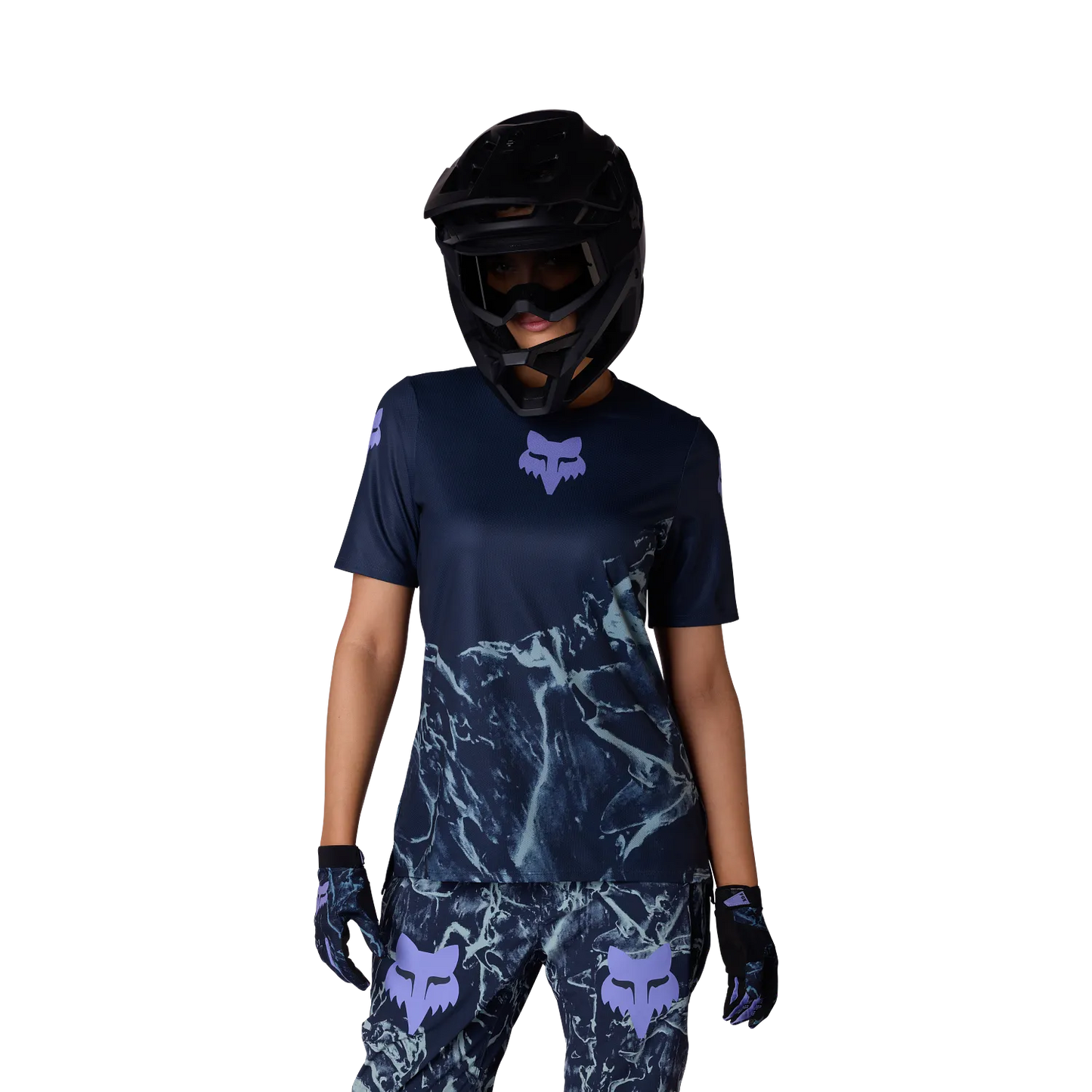 FOX RANGER IMAGE PRINT Damen Trikot Kurzarm Arctic Blue