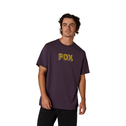 T-Shirt FOX IMAGE PRINT 195 ORIGINAL Kurzarm Violett Plum Perfect