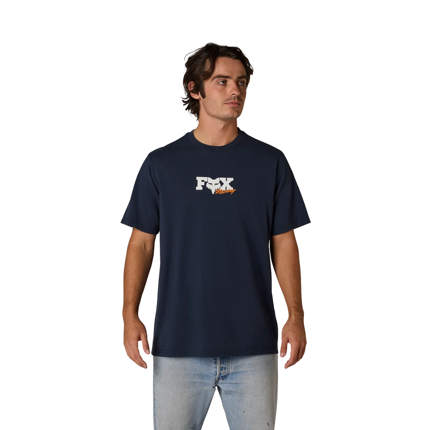 T-Shirt FOX CHECKER 195 ORIGINAL Kurzarm Midnight Blau