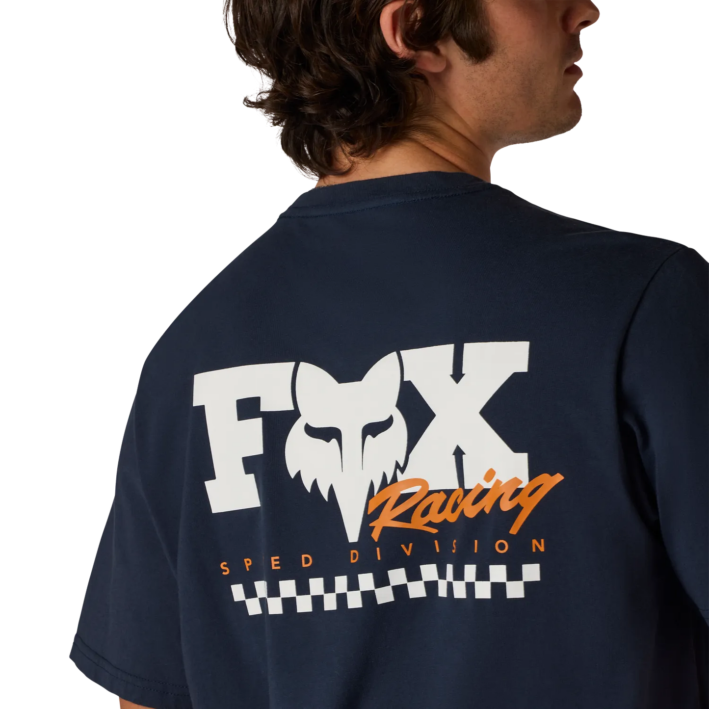 T-Shirt FOX CHECKER 195 ORIGINAL Kurzarm Midnight Blau