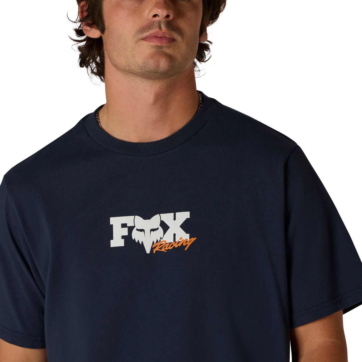T-Shirt FOX CHECKER 195 ORIGINAL Kurzarm Midnight Blau