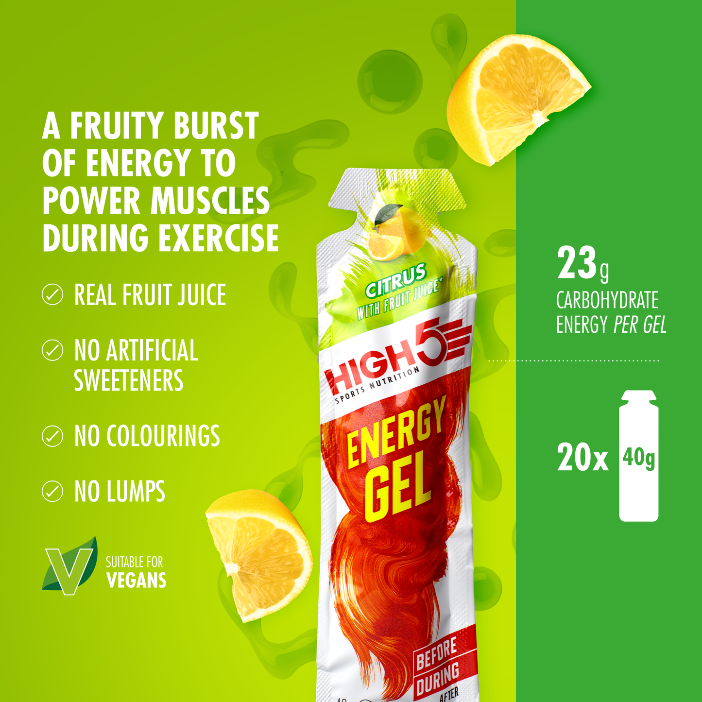 HIGH5 ENERGY GEL (40g) Zitrone