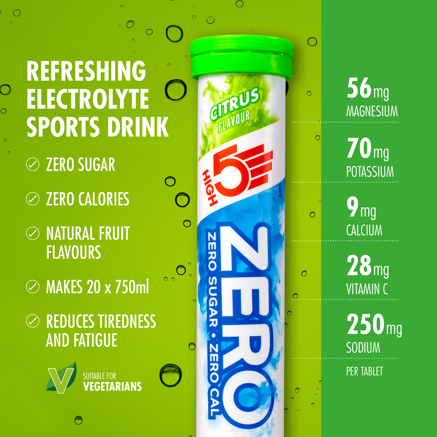HIGH5 ZERO Elektrolyt-Hydratationstabletten (x20) Zitrone