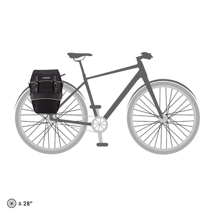Paar Gepäckträgertaschen ORTLIEB BIKE PACKER PLUS 42 L Schwarz