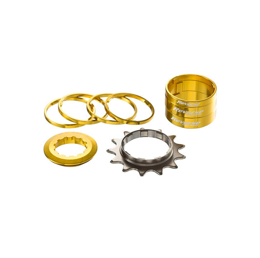 Single Speed Kit mit Ritzel 13 Zähne REVERSE COMPONENTS Gold