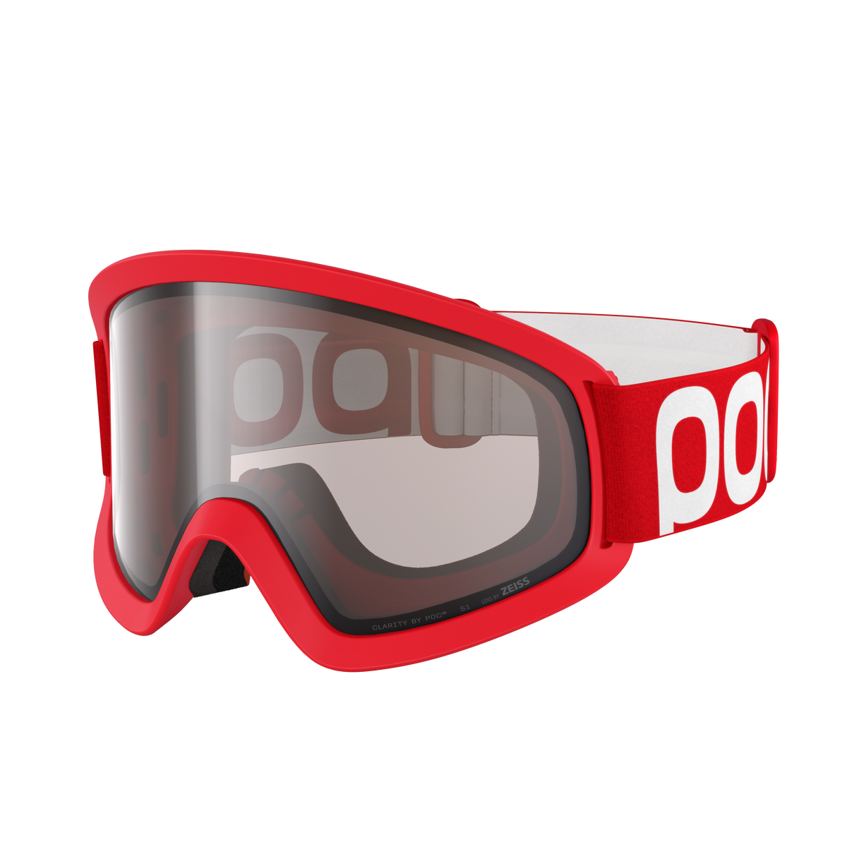 POC ORA MTB-Brille Rot mit Clarity Trail Cloudy Brown Scheibe