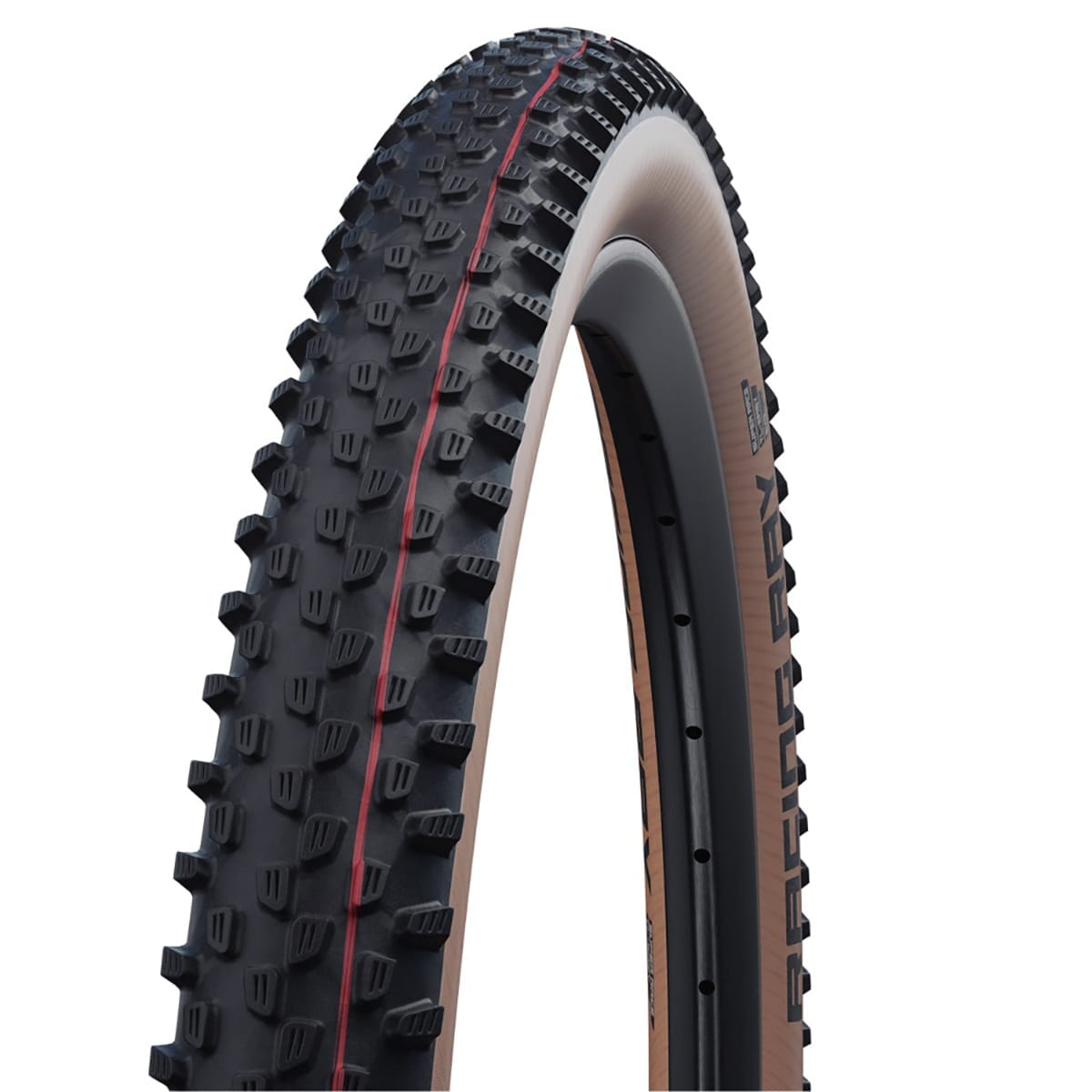 Pneu SCHWALBE  RACING RAY N/P  29x2.25 ADDIX SPEEDGRIP SUPERRACE Tubeless Ready Souple Noir/Marron