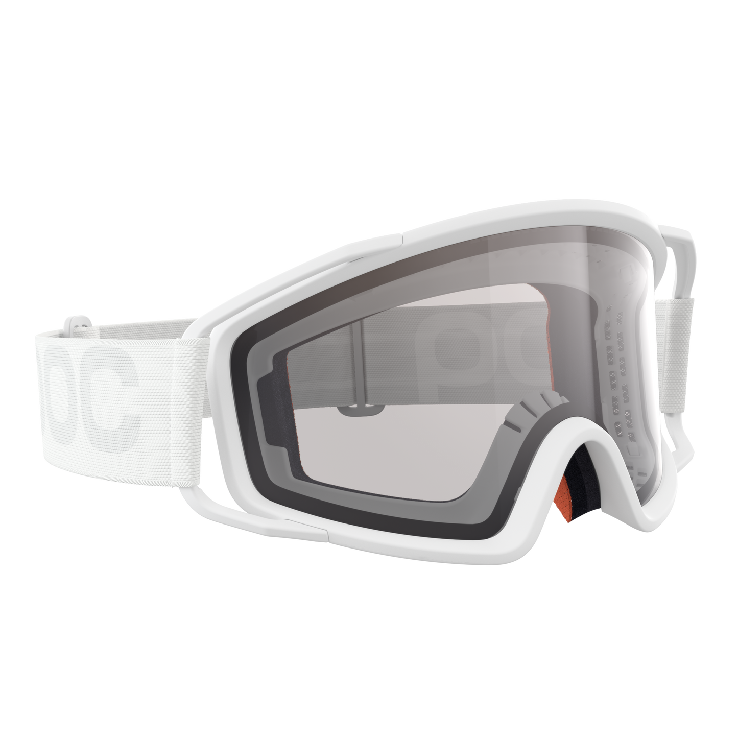 Maske POC ZYGON Weiß Visier Clarity Trail Cloudy Brown