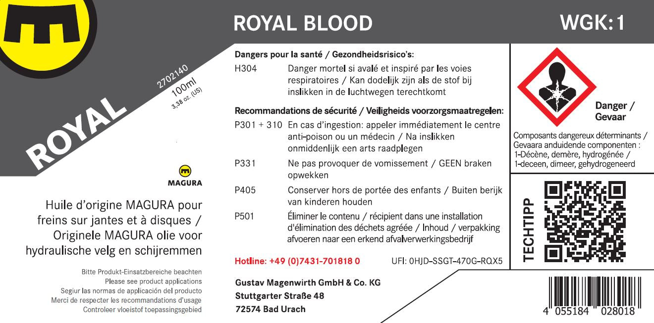 MAGURA ROYAL BLOOD Mineralische Bremsflüssigkeit (100 ml)