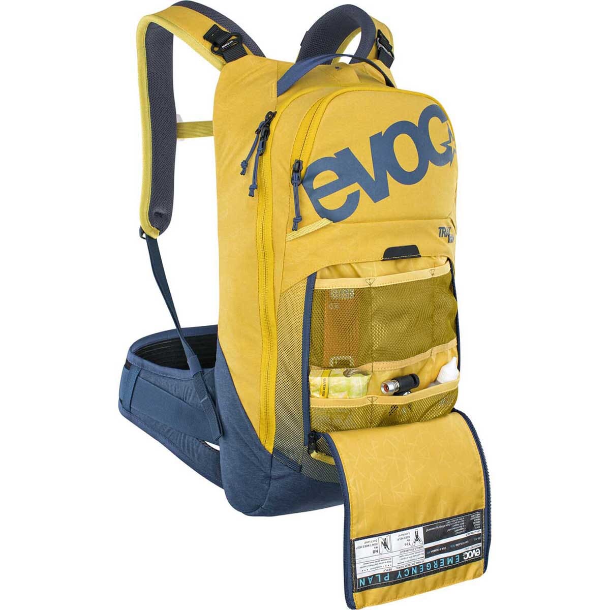 Sac à Dos avec Dorsale EVOC TRAIL PRO 10L Jaune/Bleu