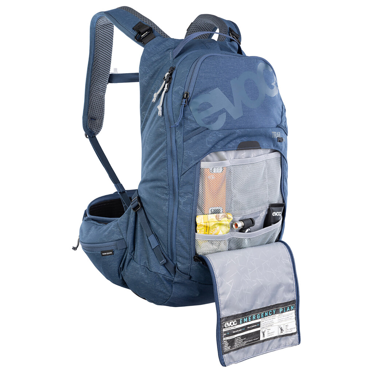 EVOC TRAIL PRO 16 Backpack Rucksack mit Rückenprotektor Blau