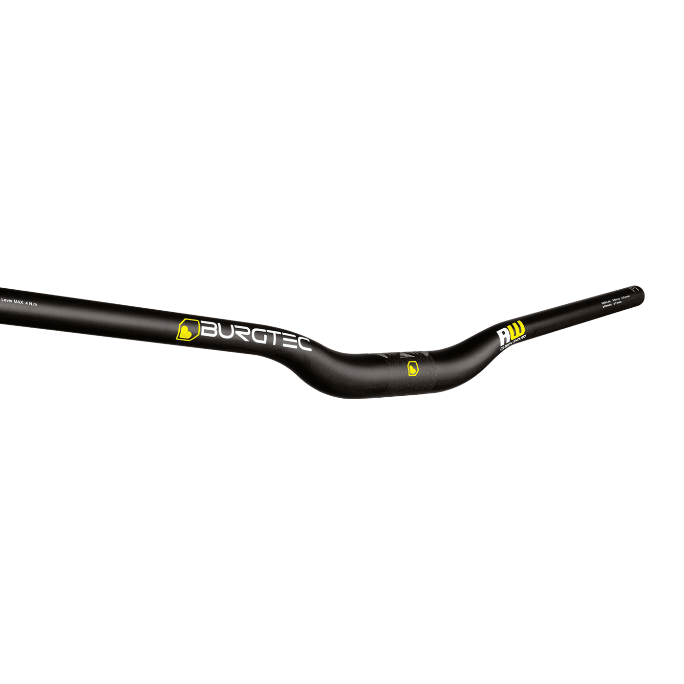 Kleiderbügel BURGTEC RIDE WIDE ENDURO Rise 30mm 800mm Schwarz Carbon