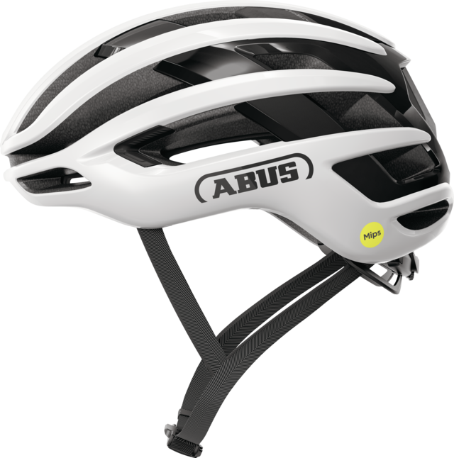 Helm Straße ABUS AIRBREAKER 2.0 MIPS Shiny Weiß