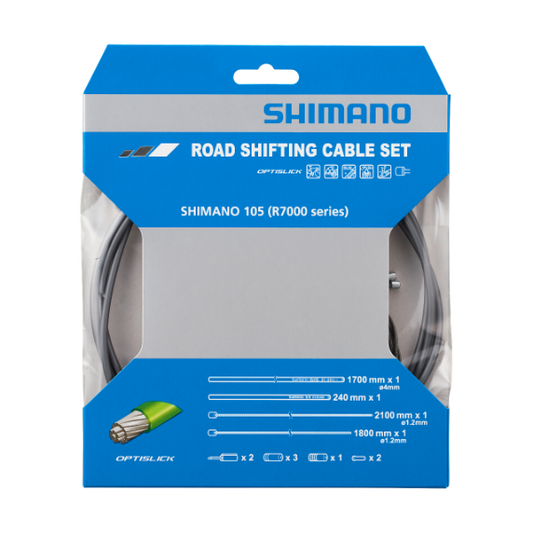 SHIMANO Optislick Road Schaltwerk Kabel- und Hüllen-Set Grau