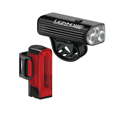 Fahrradlichter Vorne und Hinten LEZYNE MACRO DRIVE 1400+ / STRIP DRIVE PRO 400+