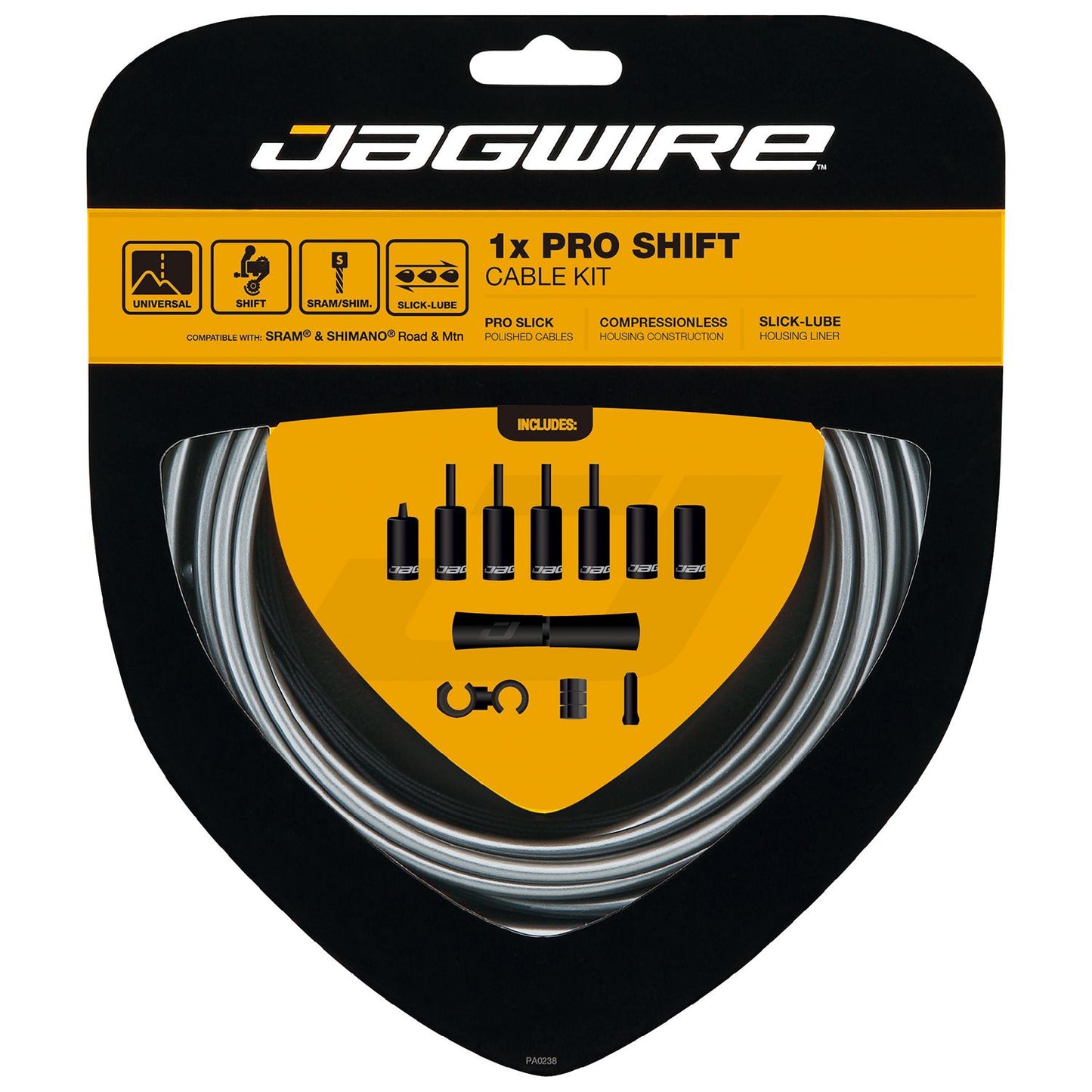 JAGWIRE PRO SHIFT 1X Schaltwerk Kabel- und Hüllen-Set Grau