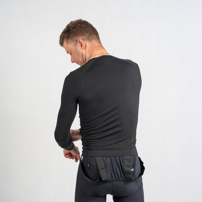 Langarm-Funktionsunterhemd GRIPGRAB PACR WINTER SEAMLESS Schwarz