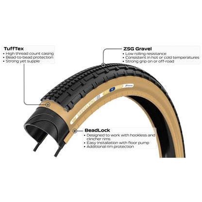 Reifen PANARACER GRAVELKING SK TLC Tubeless Ready Beige