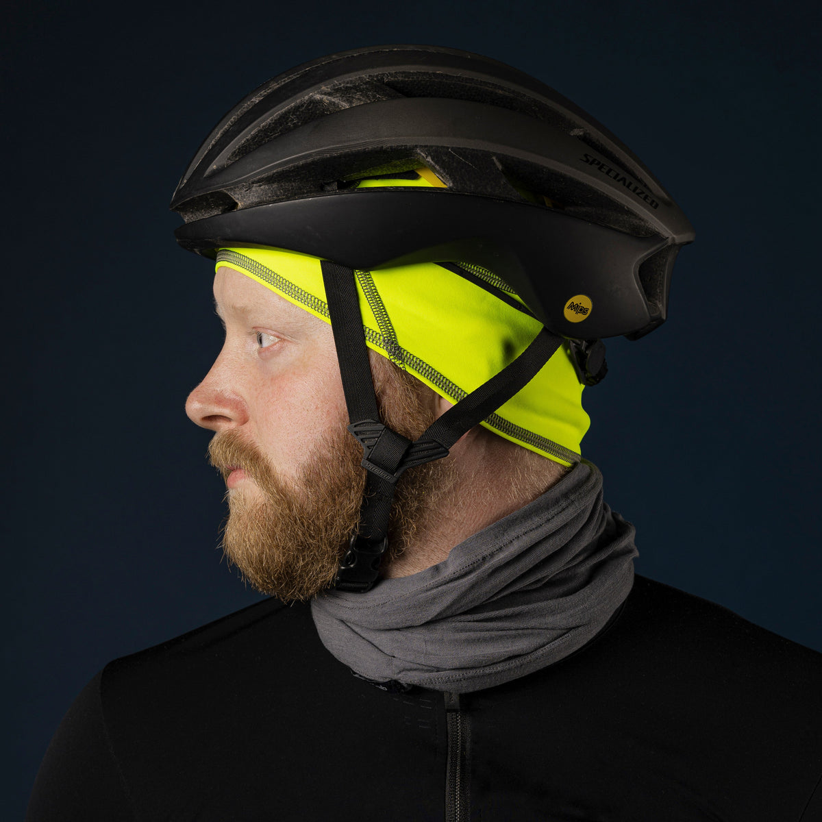 GRIPGRAB Thermo Hi-Vis Unterhelmmütze für Frühjahr und Herbst Gelb