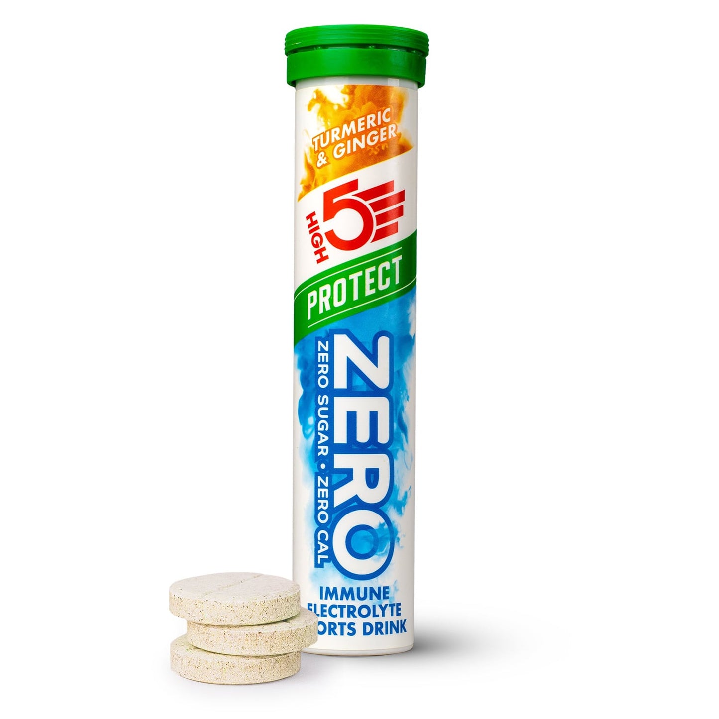Anticramp Getränk HIGH5 ZERO PROTECT Tube 20 Pastillen Kurkuma Ingwer