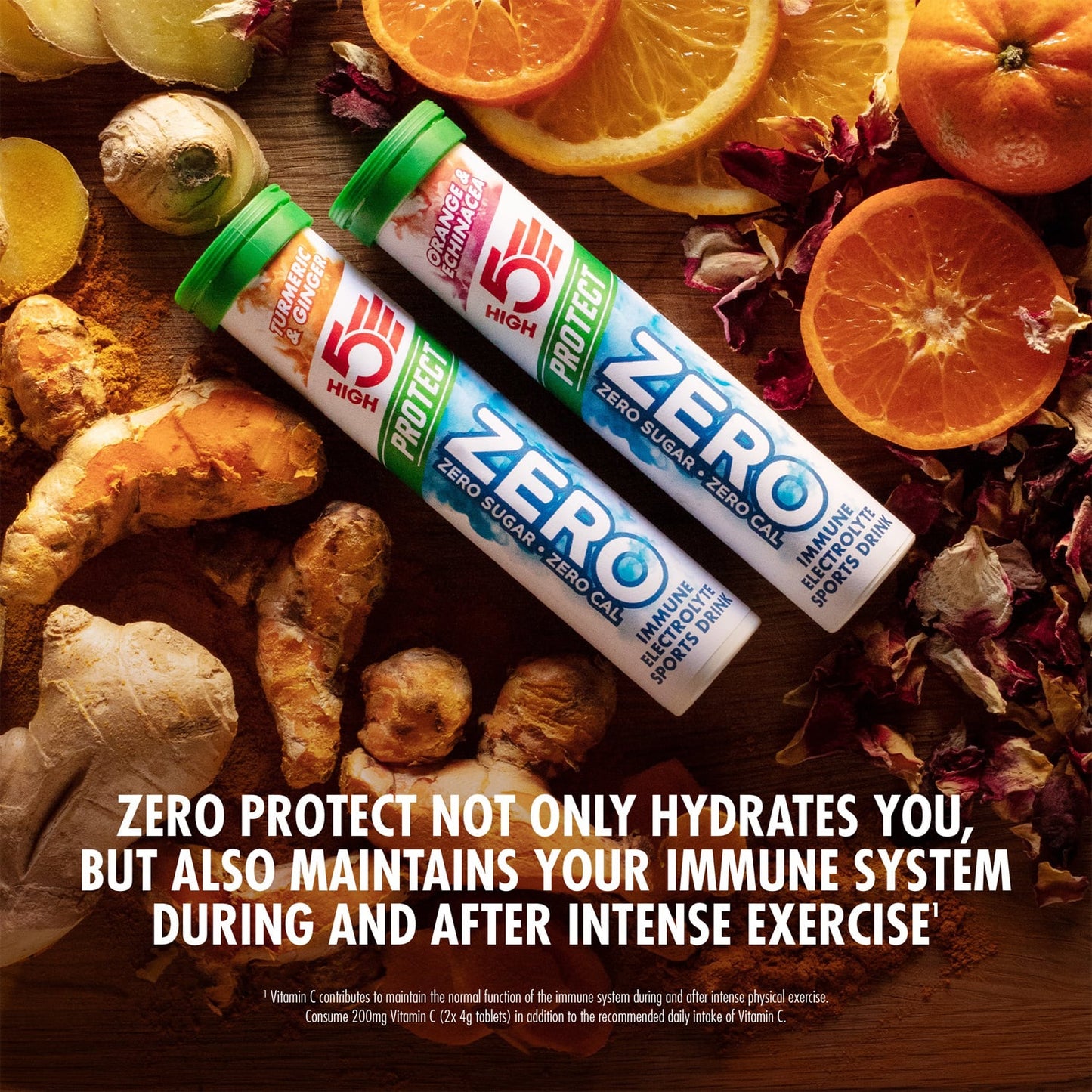 Anticramp Getränk HIGH5 ZERO PROTECT Tube 20 Pastillen Kurkuma Ingwer