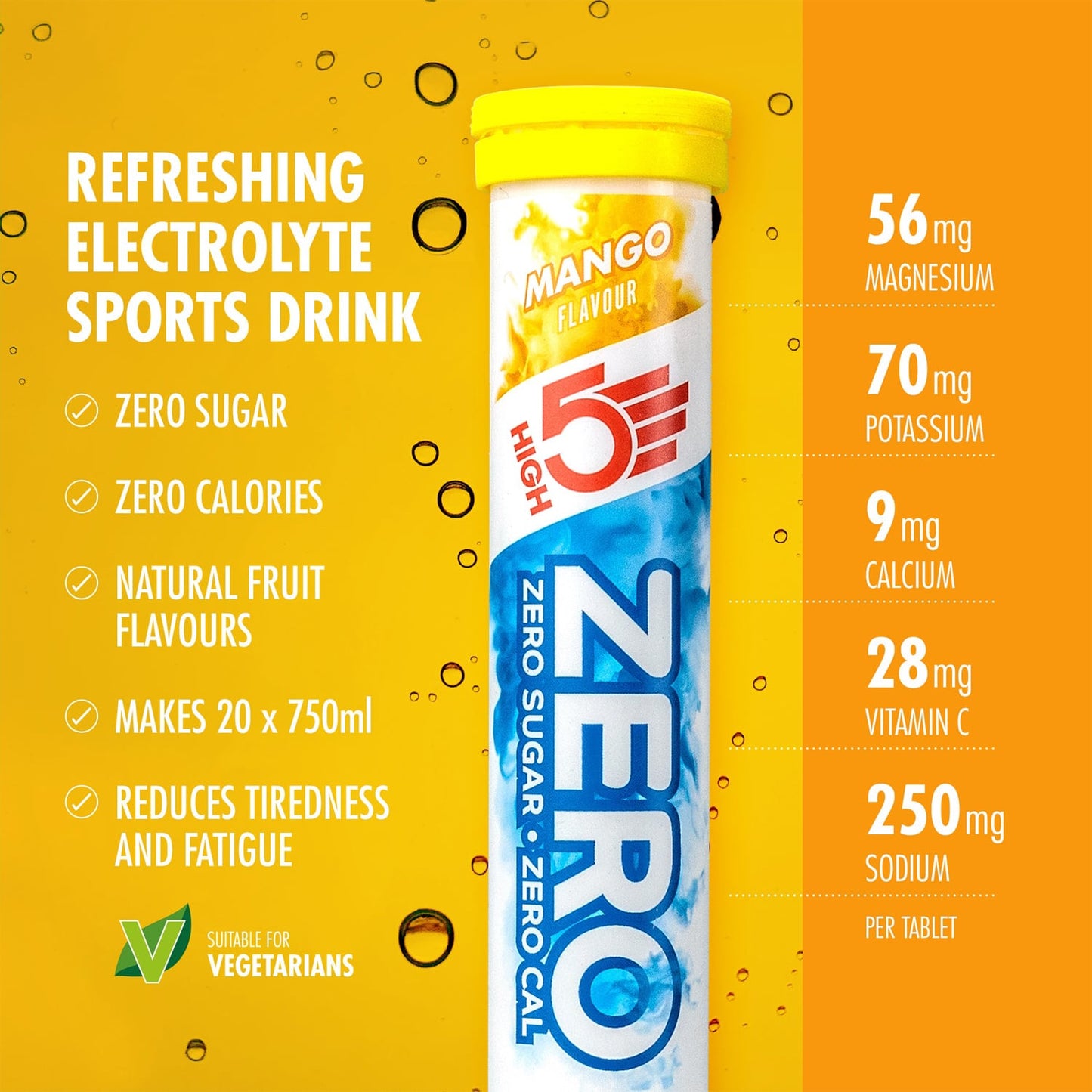 HIGH5 ZERO Elektrolyt-Hydratationstabletten (x20) Mango