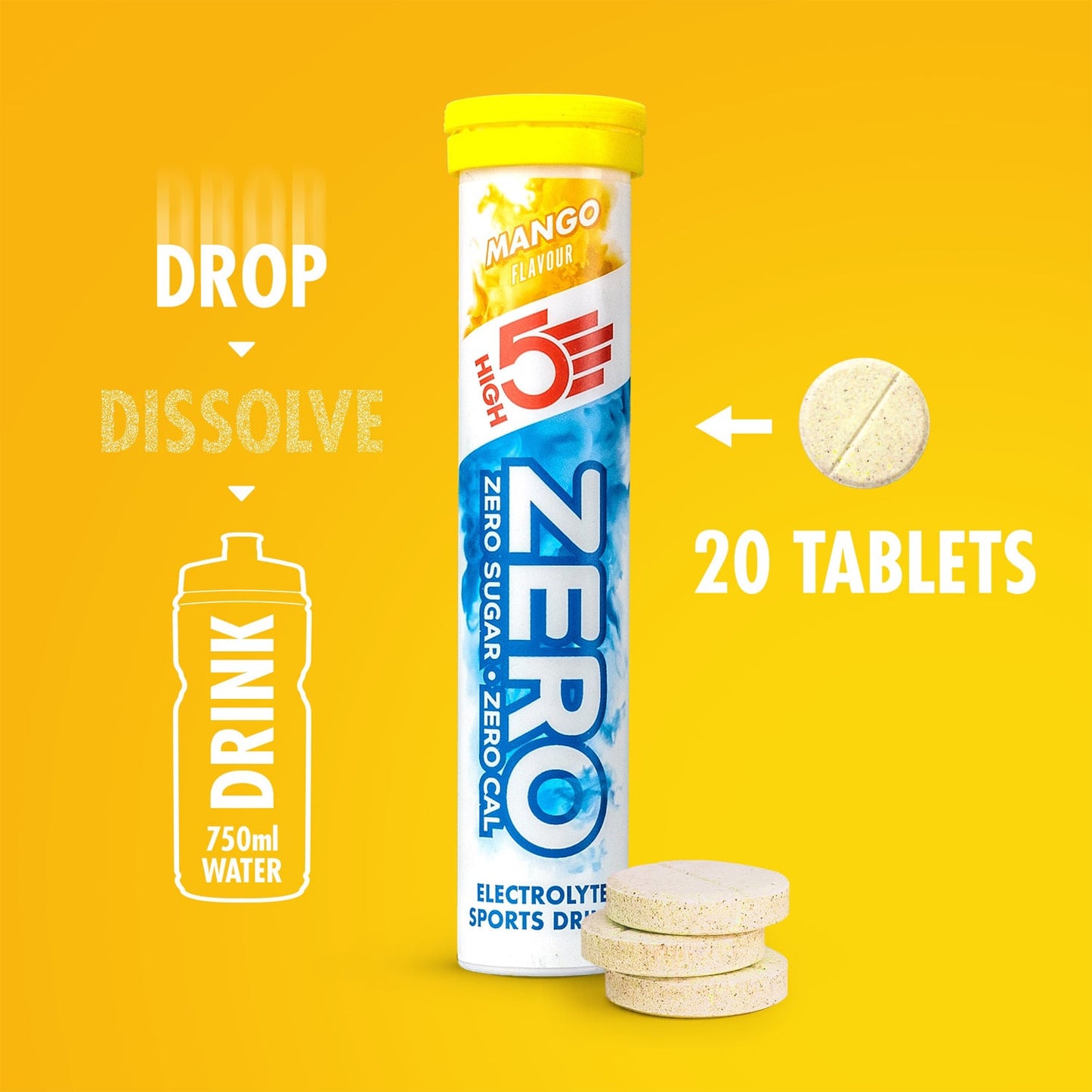 HIGH5 ZERO Elektrolyt-Hydratationstabletten (x20) Mango