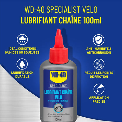Kettenöl WD-40 SPECIALIST Nasse Bedingungen (100 ml)