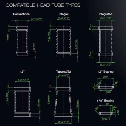 Obere Schale für Semi-Integriertes Steuersatz HOPE PICK'N'MIX 1"1/8 ZS49 Reduzierer Schwarz