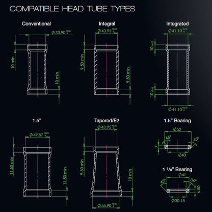 Obere Schale für Semi-Integriertes Steuersatz HOPE PICK'N'MIX 1,5" ZS56 Schwarz