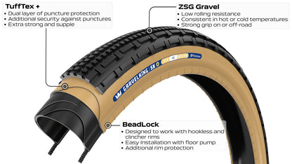 Reifen PANARACER GRAVELKING SK+ TLC Tubeless Ready Schwarz