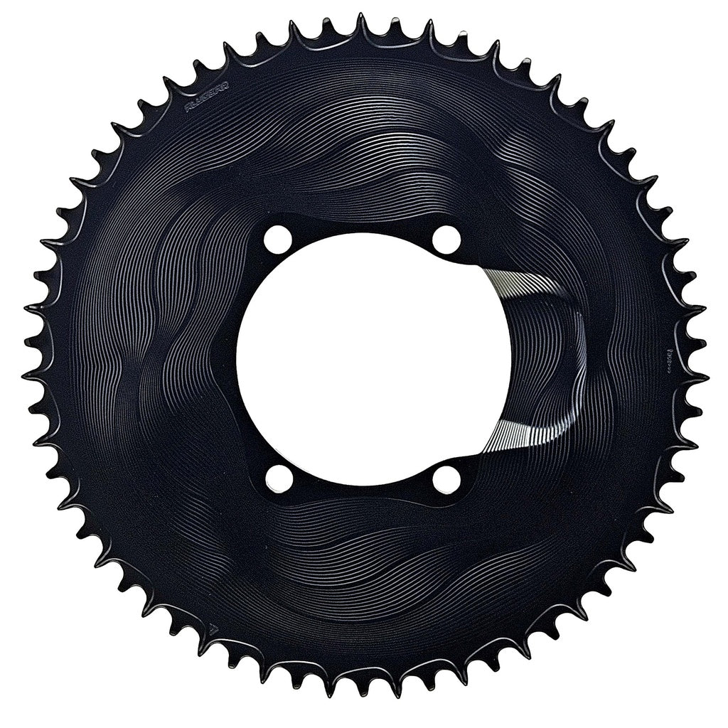 Einfachkettenblatt 12-fach ALUGEAR AERO 110 BCD für Shimano Schwarz